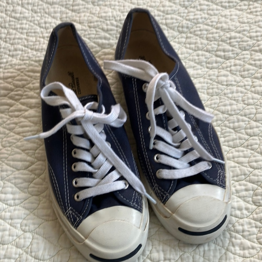 Converse Jack Purcell ankle low tennis shoe, women’s 9, 40.5 in Navy canvas